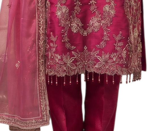 AK-2615 | Silk Embroided Hand Embalishment