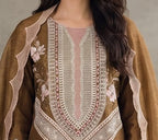 Embroidered Designer Suit with Sheer Dupatta | Premium Festive Wear