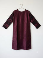 Sheesha Silk Shirt Back Design Maroon Pakistani Dress