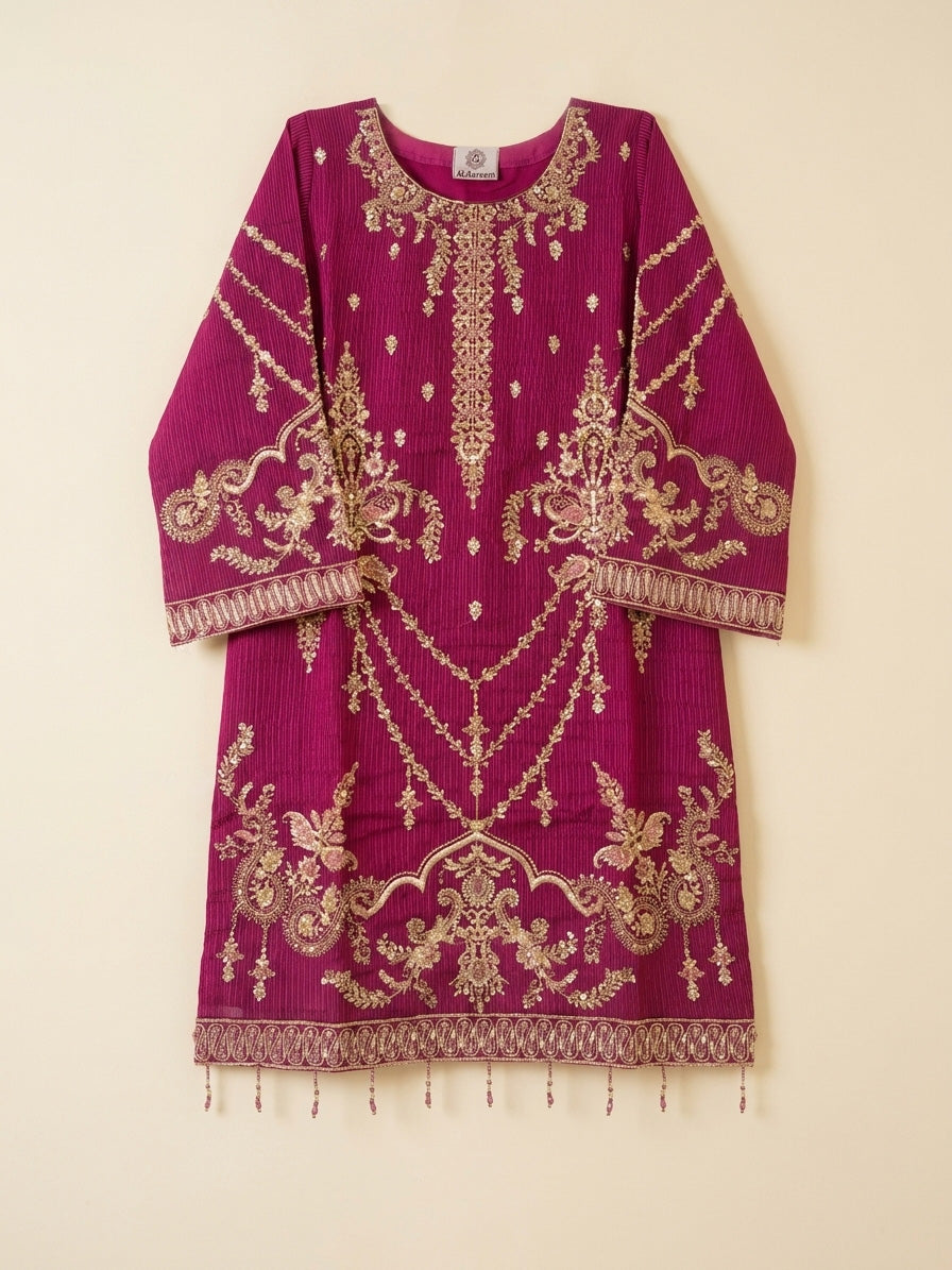 The Luxury Magenta Embroidered Suit