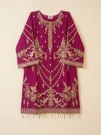 The Luxury Magenta Embroidered Suit