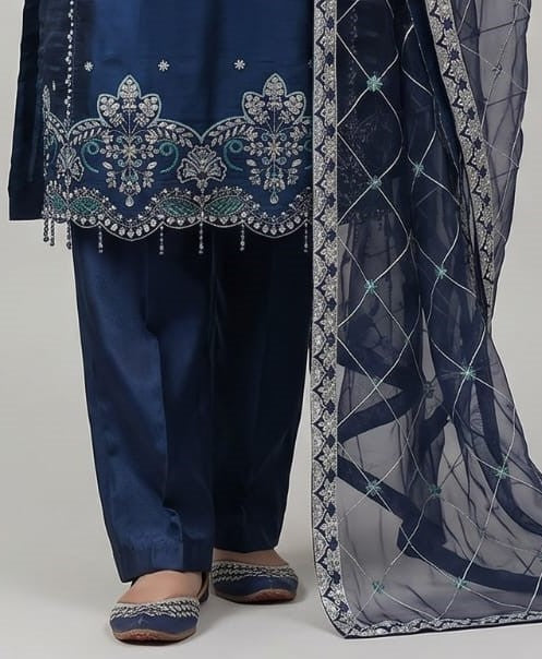 AK-2616 | Navy Print Inner Handmade Shirt