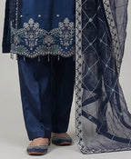 AK-2616 | Navy Print Inner Handmade Shirt