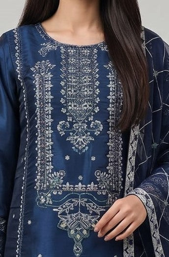 AK-2616 | Navy Print Inner Handmade Shirt